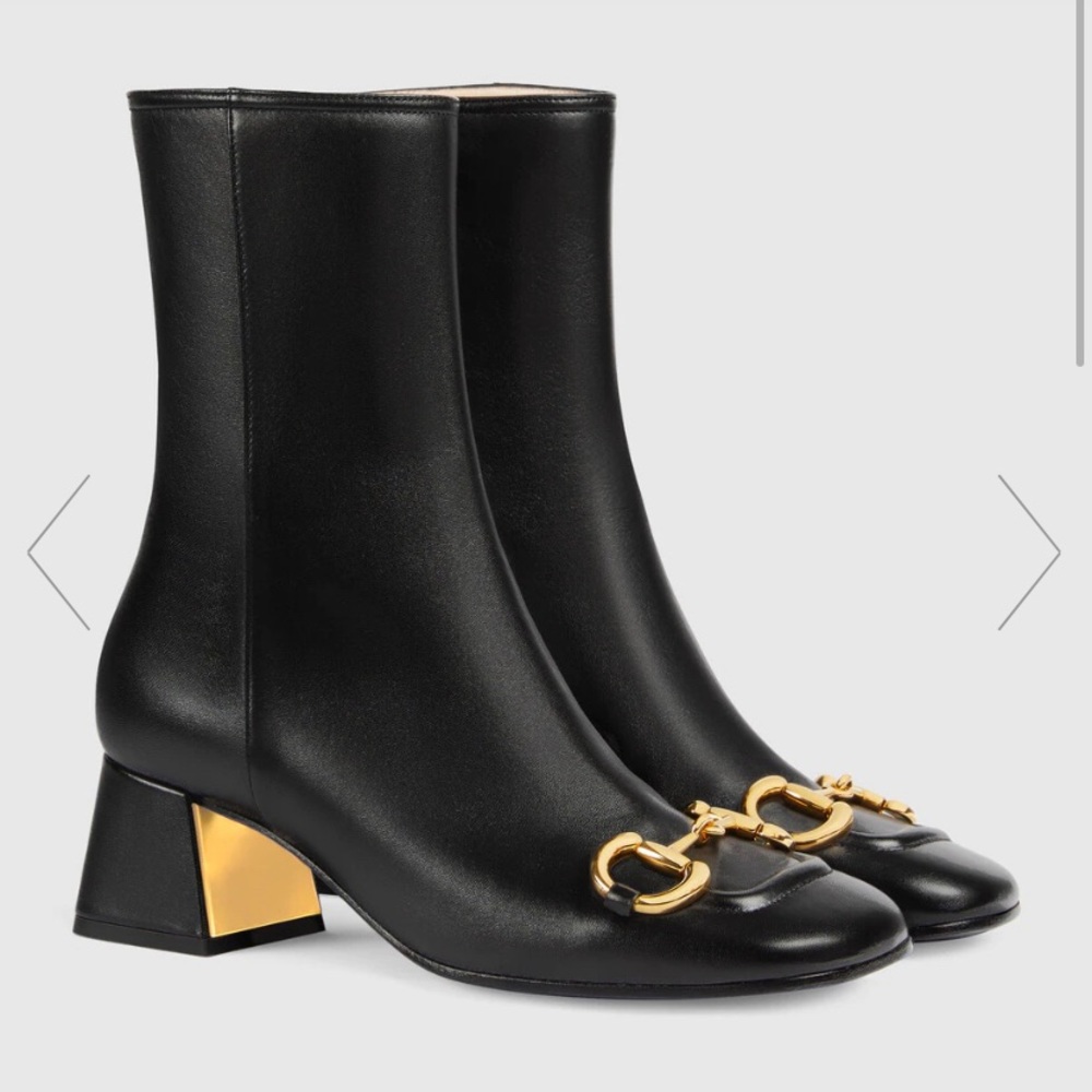 New Gucci  mid-heel ankle boot with Horsebit - Picture 2 of 16